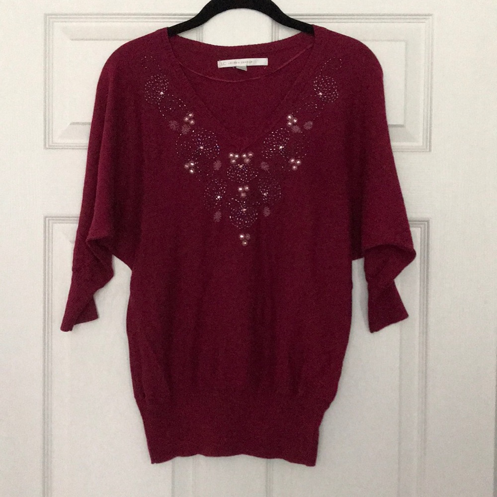 Sweater with pretty bead detail